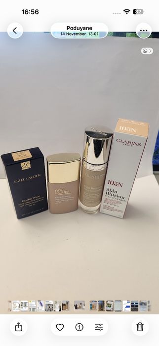 Clarins Skin Illusion и ESTEE LAUDER Double Wear Sheer  Фон дьо тен