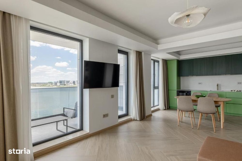 De închiriat apartament 2 camere + 2 balcoane, vedere Lacul Siutghiol