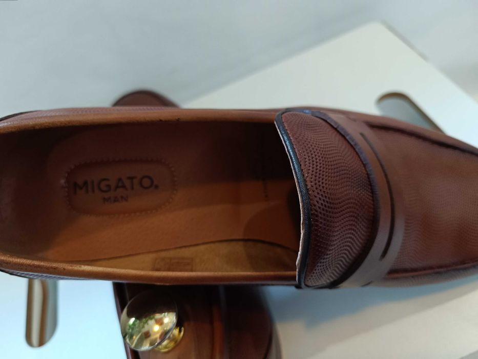 Pantofi loafer 43 42 penny premium Migato NOI piele naturala moale