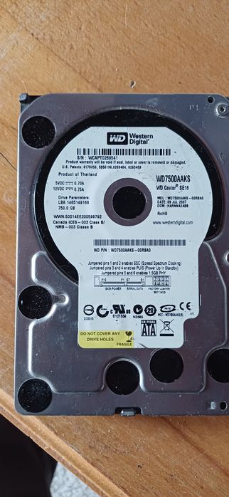 HDD 750 gb Western Gate