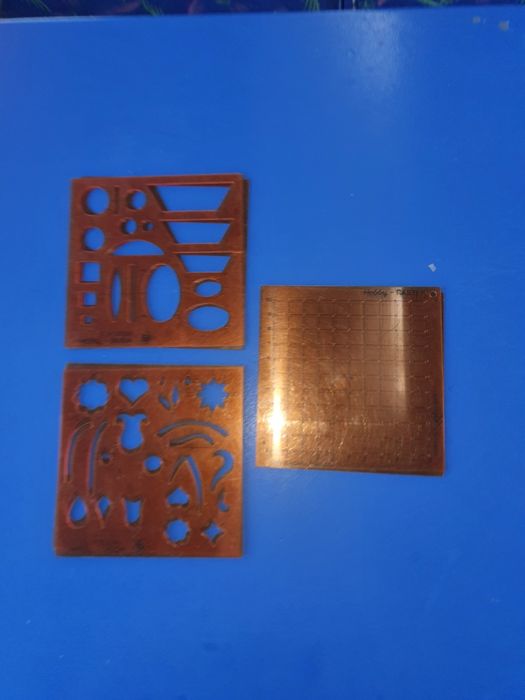 Sablon desen diverse forme (florale si geometrice) portocaliu