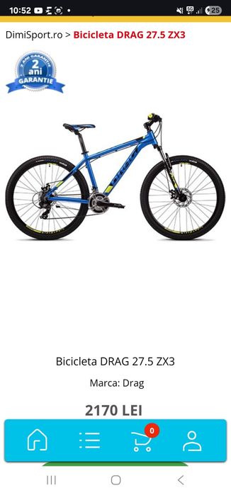 Bicicleta DRAG 27.5 ZX3