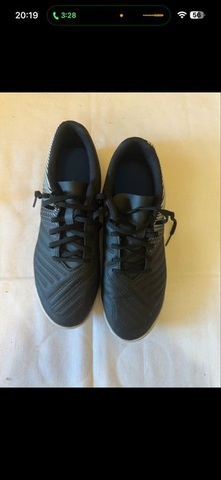 Ghete Fotbal Agility 100 TF Teren Sintetic Alb-Negru Adulți