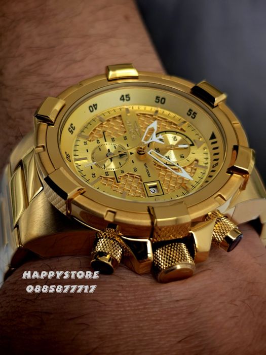 INVICTA Aviator JetFrame gold 51 mm, Инвикта нов мъжки часовник