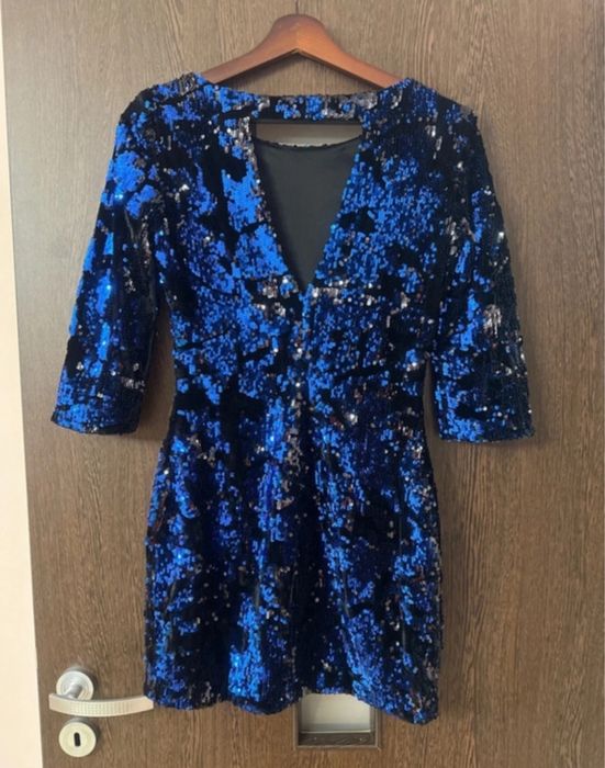 Rochie de seara, Zara, cu paiete cu efect cameleon