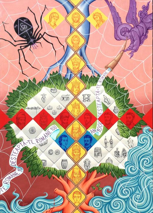 Pictură de colecție - „Românie - colţ de Rai!” (ulei pe pânzǎ, 110 x 150 cm)