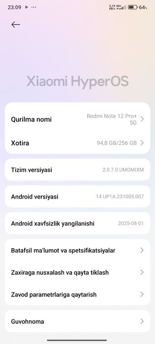 Redmi note 12 pro plus 5g
