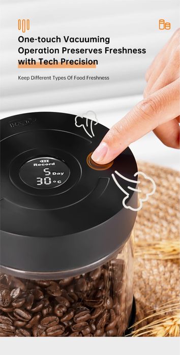 ІКАРЕ Умный вакуумный контейнер для кофе(400 мл)