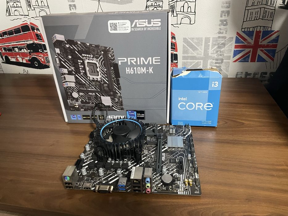 Kit Intel i3-12100F + ASUS H610M-K DDR5 (faraSSD M.2)  Accept test.