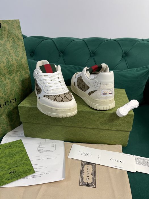 Adidasi Gucci piele naturala Full Box colectie noua