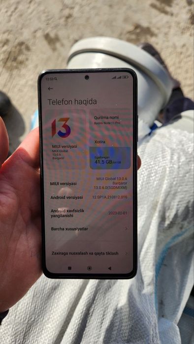 Rdim Note 11 Pro  sotiladi