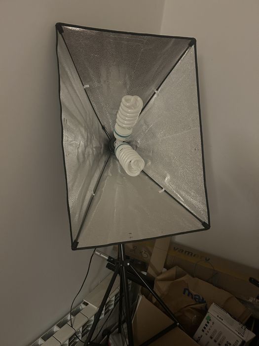 Фото студио комплект – софтбоксове Dynaphos + Ring Light + фон