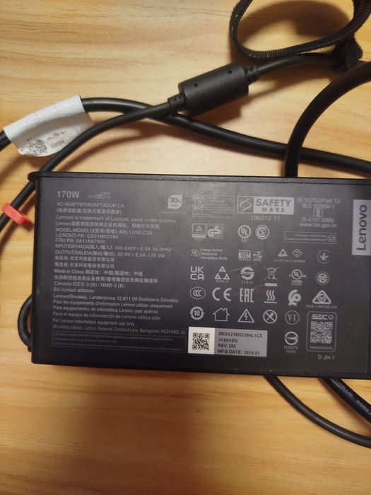 Încărcător original Lenovo 170W ADL170SLC3A – 20V 8.5A