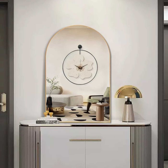 Oglinda decorativa Koonmi, 66×96 cm, rama aluminiu, auriu