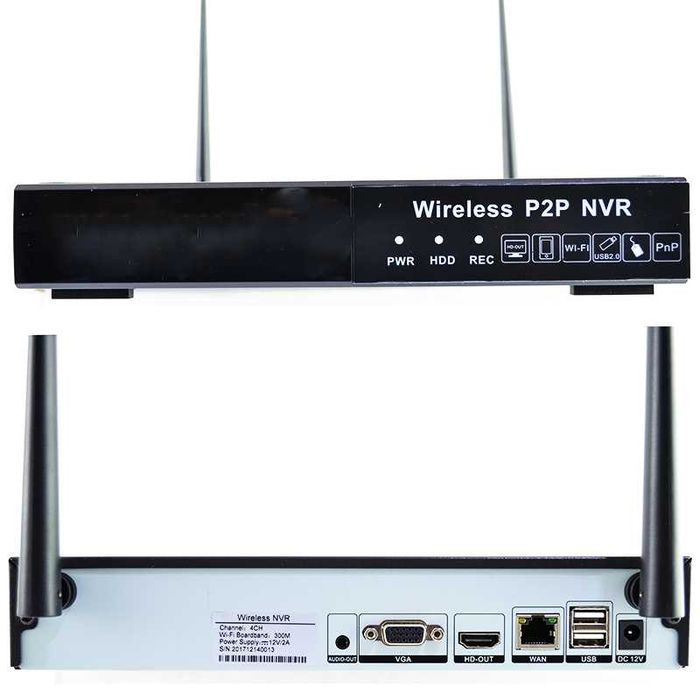 Комплект безжично WIFI видеонаблюдение 4 камери 5G WIFI KIT NVR