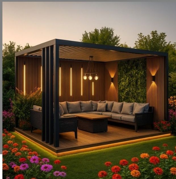 Беседки, тапчан, барбекю зоны!