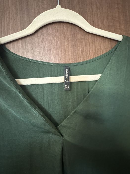 Bluza verde inchis Stradivarius S