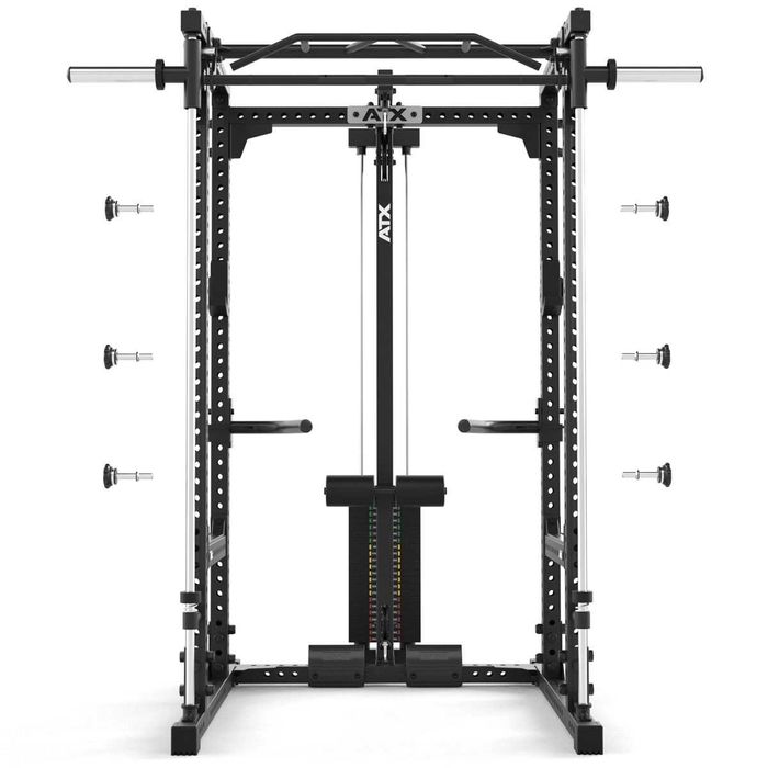 Смит Машина / Вграден Скрипец 115 кг / Стойка Power Rack / Фитнес Уред
