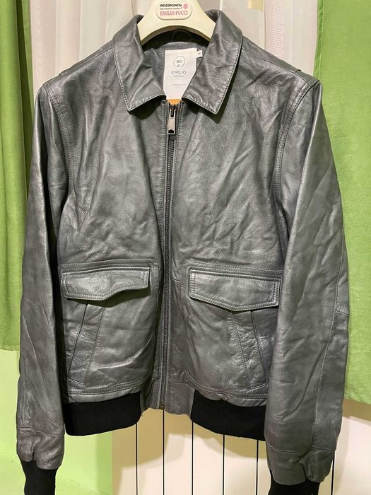 Geaca de piele Gri