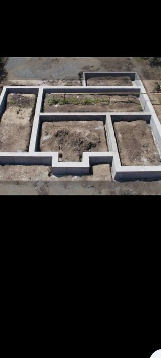 Заливка  фундамент