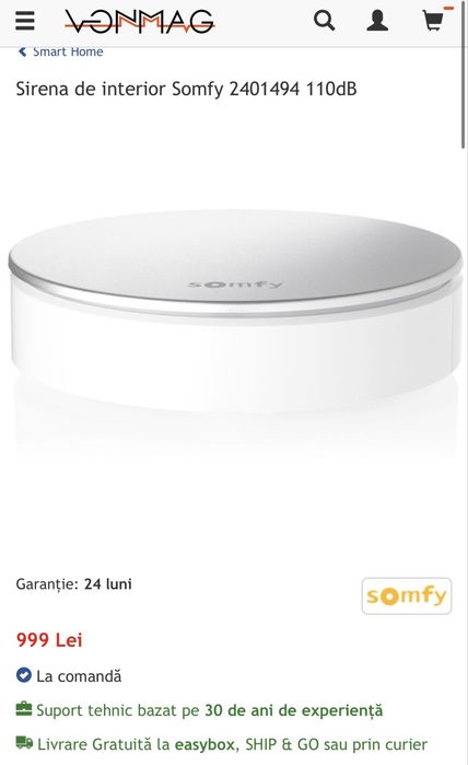 Sirena somfy 110DB