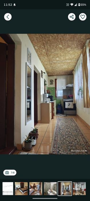Casa la pret de Garsonieră (teren - 4800 mp) - 8 km de Tg. Jiu