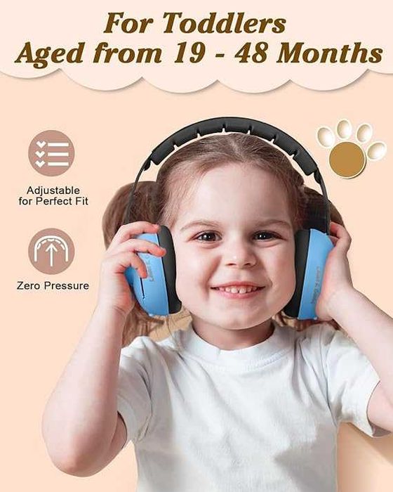 2-в-1 бебешки наушници със защита от шум