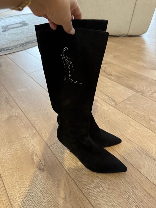 Сапоги осень/весна замша