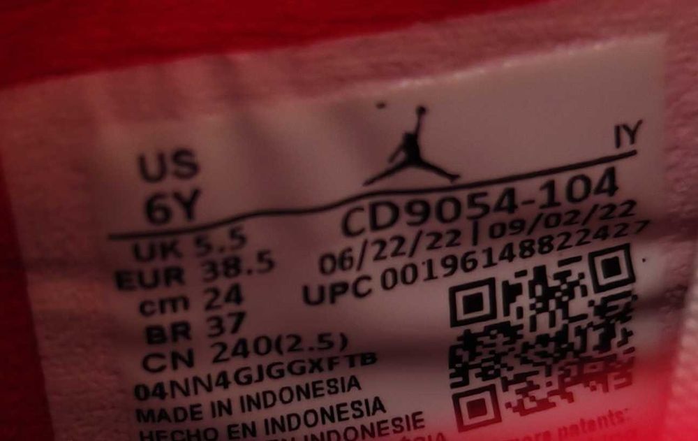 Nike Air Jordan Legacy 312 Low 38.5 ти номер 24.0 см стелка чисто нови