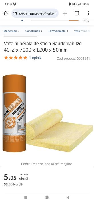 Vată minerală Baudeman