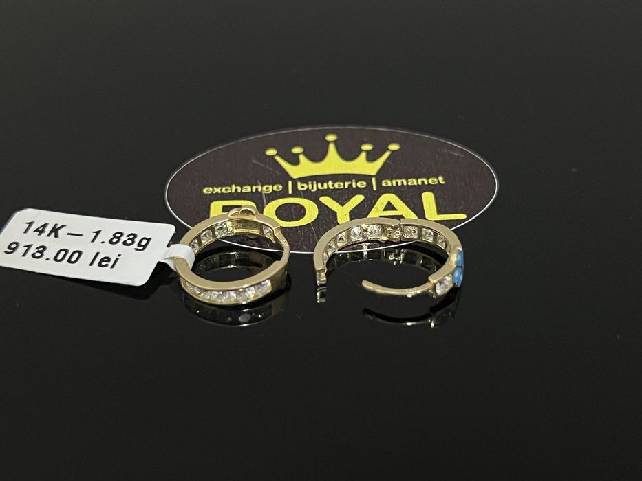Bijuteria Royal CB : Cercei copil aur 14k 1,83gr