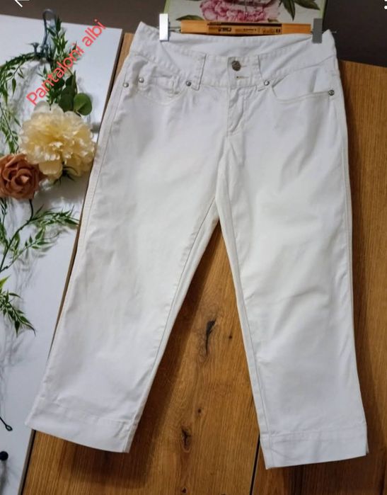 Pantaloni albi denim mărimea  36 - Colours of The World -  Reducere la seturi