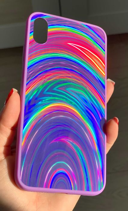 Husa tip oglinda model Curcubeu pentru iPhone XS Max