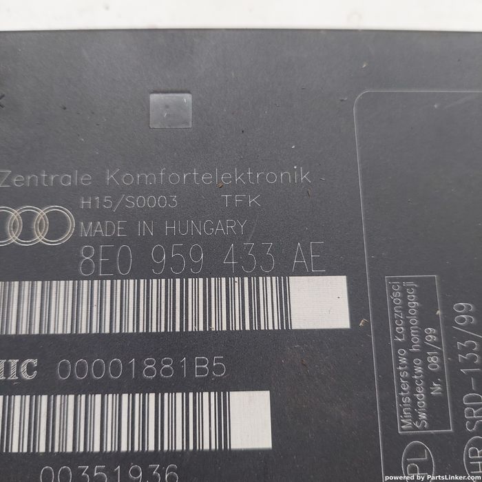 Calculator Confort Audi A4 Iv (8K2, B8) [ 2007 - 2015 ] Oem 8E0959433A