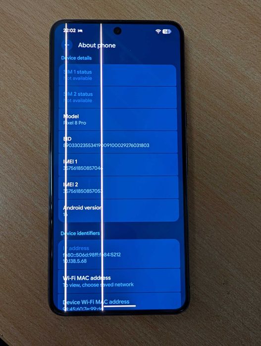 Pixel 8 pro 128 GB, 12 GB RAM