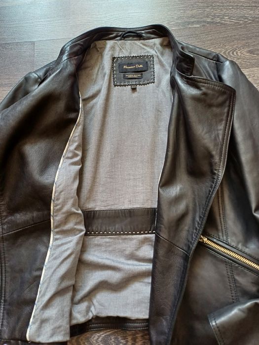 Кожаная женская  косуха Massimo Dutti