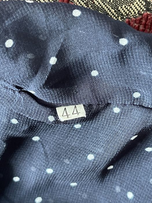 Платье синие в горошек в пол