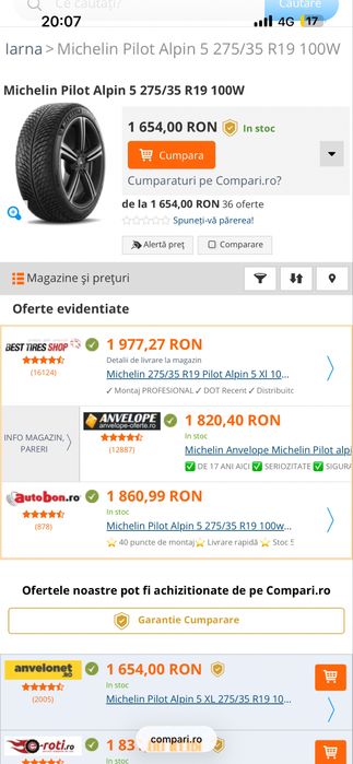 2 anvelope iarna ca NOI 275/35/19 , Michelin , DOT 2024 , 7 mm !