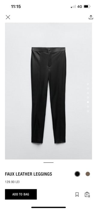 Pantaloni piele Zara