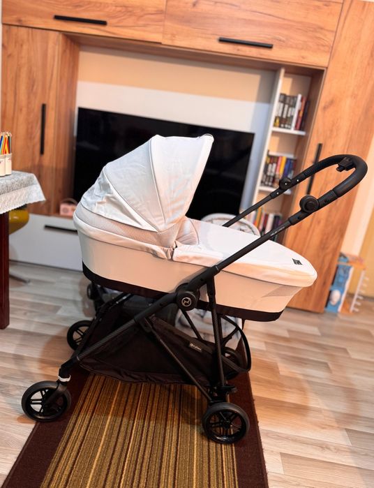 Cărucior CYBEX MELIO CARBON (fog grey)2 in 1 + Scoica Cybex Cloud G  i