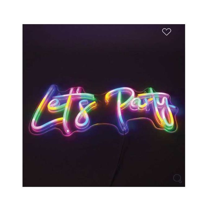 Светещ панел Mercado Trade, LED неонов "Happy Hour" и "Let's Party"