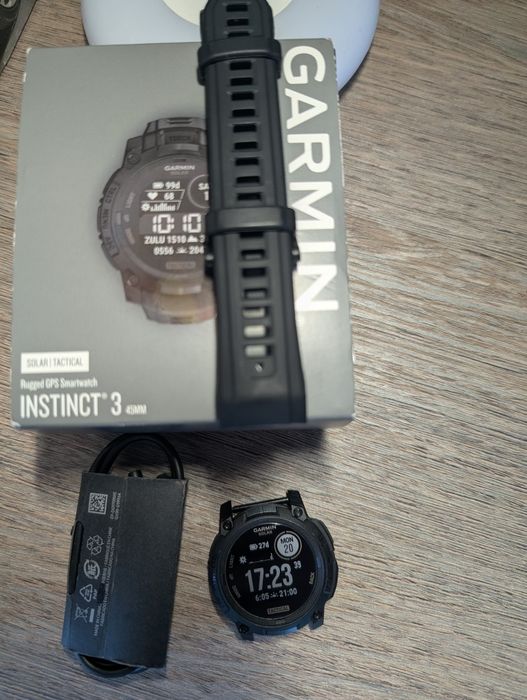 Garmin instinct 3 tactical solar 45mm – Пълен комплект, Гаранция (Геотрейд)