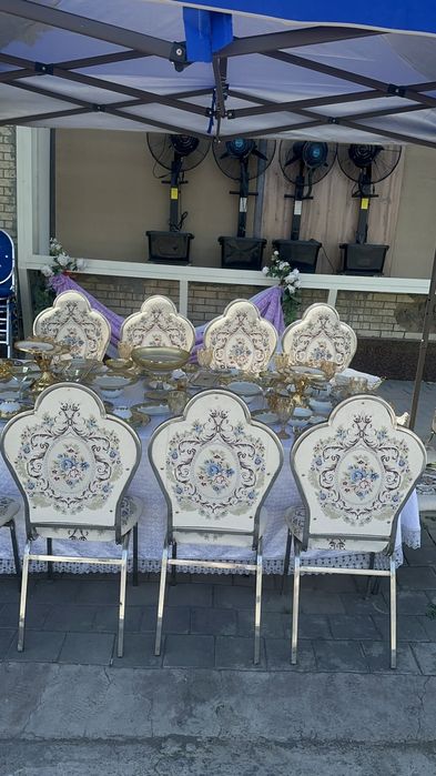 Ижарага янги стол стул посуда козон сетка тент декаратив дизайн Сандик