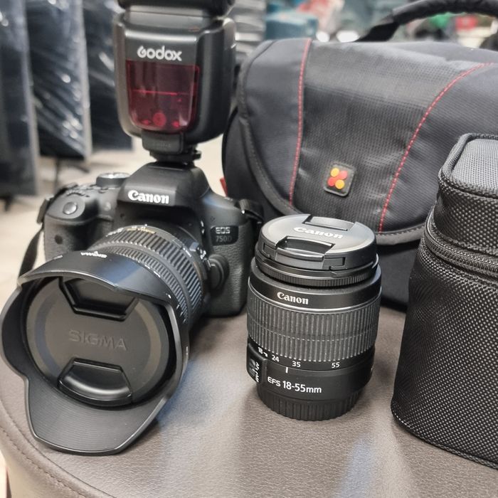 Amanet F28: Aparat foto DSLR Canon EOS 750D + Sigma 17-50mm Blitz