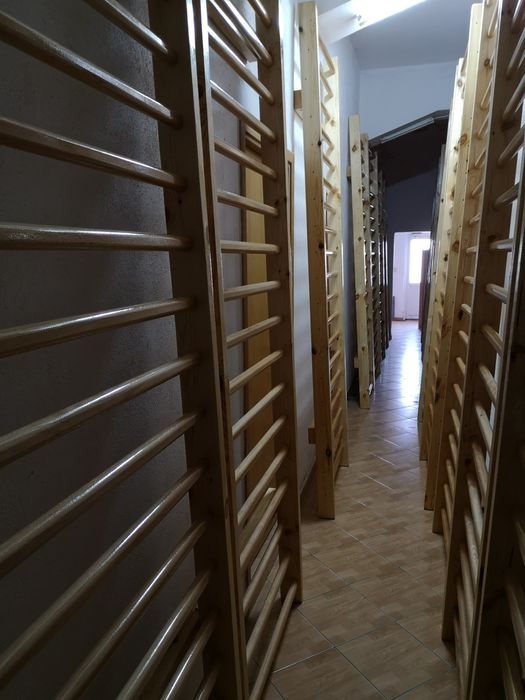 Spalier gimnastica lacuit 220/70cm, 10 trepte lacuit