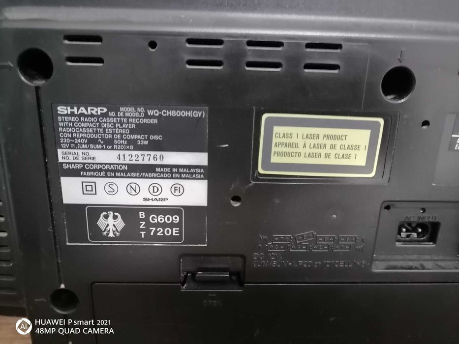 Dublu radio casetofon portabil boombox SHARP WQ CH800 (12V)