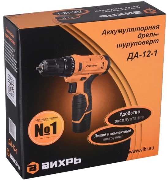 Аккумляторный Дрель-шуруповерт ВИХРЬ ДА-12-1 72/14/11