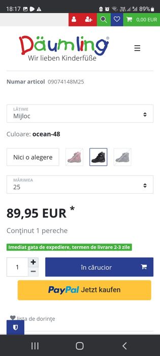 Ghete iarna mărimea 25