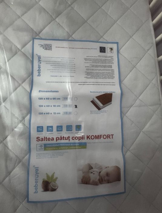 Saltea din cocos pentru pătuț