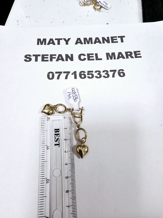Vand cercei din aur 14 k 4.41 g cod 590